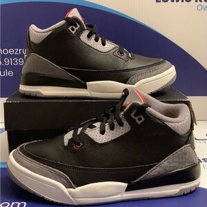 Air Jordan 3 Black Cement Kids Size 3y